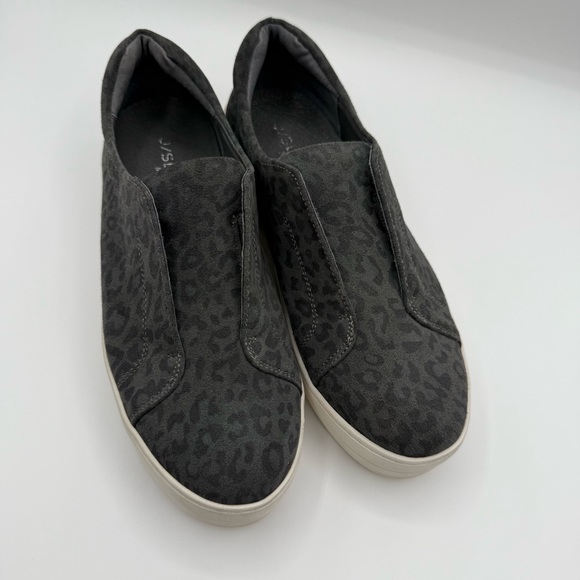 J/Slides Heidi Platform Slip On Sneakers Leather Leopard Print Women 9.5M - Picture 9 of 15